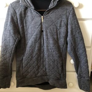 Grey Heathered Lululemon Quarter Zip Pull Over